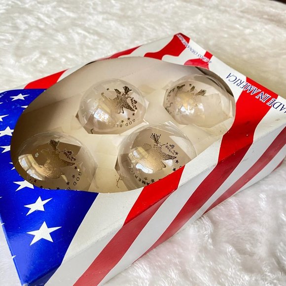 vtg vintage RAUCH glass Made in American eagle ornaments‎ Christmas holiday - Picture 8 of 13